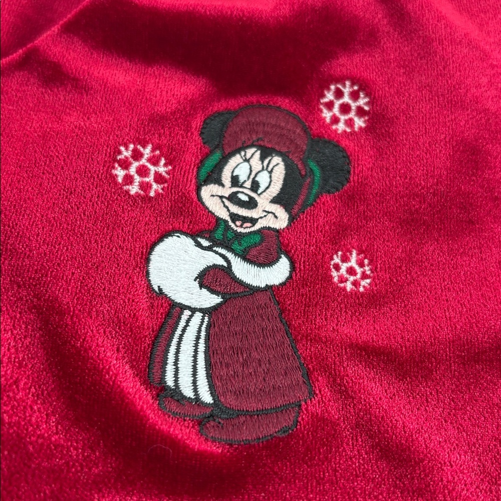 Walt Disney World Vintage 90’s Minnie Mouse Velvet Pin Up Girl Rockabilly Dress - Picture 9 of 16